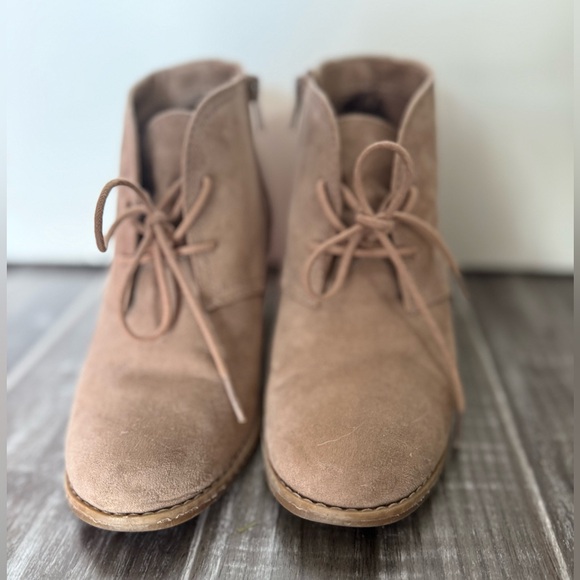 Universal Thread Shoes - Universal Thread Tan Vegan Suede Ankle Wedge Boots